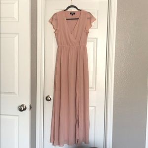 Lulu’s Blush Bridesmaid Dress